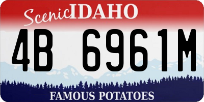 ID license plate 4B6961M