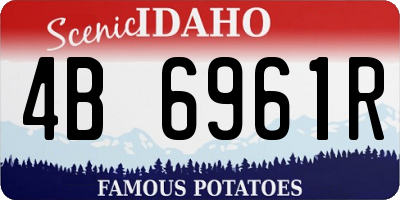 ID license plate 4B6961R