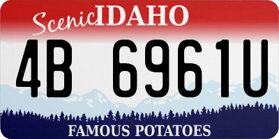 ID license plate 4B6961U