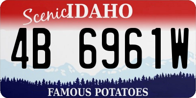 ID license plate 4B6961W