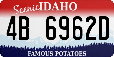 ID license plate 4B6962D