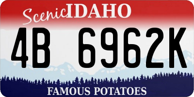 ID license plate 4B6962K