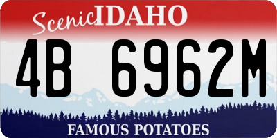 ID license plate 4B6962M