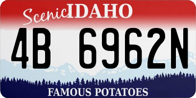 ID license plate 4B6962N