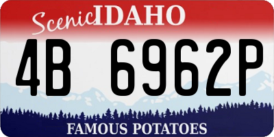 ID license plate 4B6962P