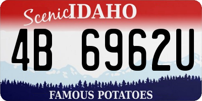 ID license plate 4B6962U