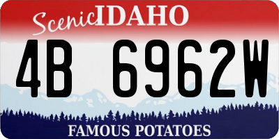 ID license plate 4B6962W