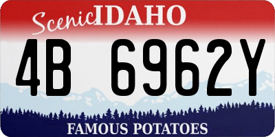 ID license plate 4B6962Y