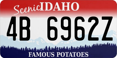 ID license plate 4B6962Z