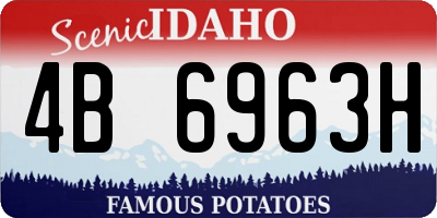 ID license plate 4B6963H