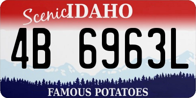 ID license plate 4B6963L