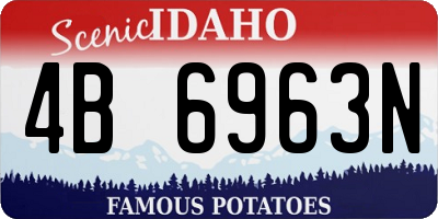 ID license plate 4B6963N