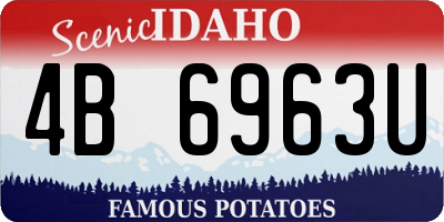 ID license plate 4B6963U