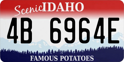 ID license plate 4B6964E