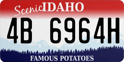 ID license plate 4B6964H