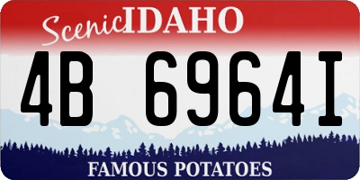 ID license plate 4B6964I