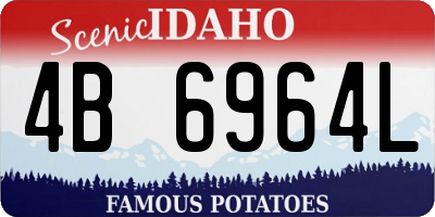 ID license plate 4B6964L