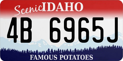 ID license plate 4B6965J