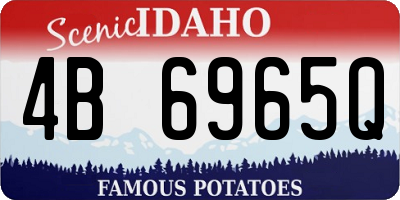 ID license plate 4B6965Q