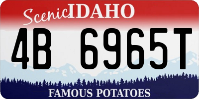 ID license plate 4B6965T