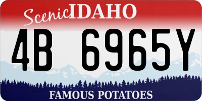 ID license plate 4B6965Y