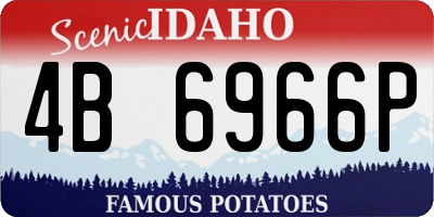 ID license plate 4B6966P