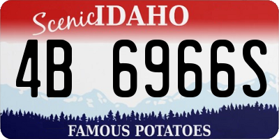 ID license plate 4B6966S