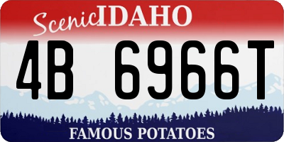 ID license plate 4B6966T