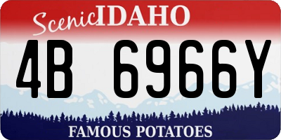 ID license plate 4B6966Y