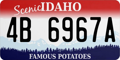 ID license plate 4B6967A