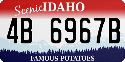ID license plate 4B6967B