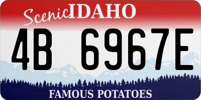 ID license plate 4B6967E