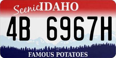 ID license plate 4B6967H