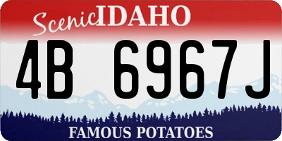 ID license plate 4B6967J