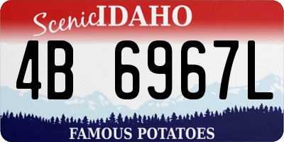 ID license plate 4B6967L