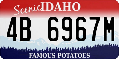 ID license plate 4B6967M