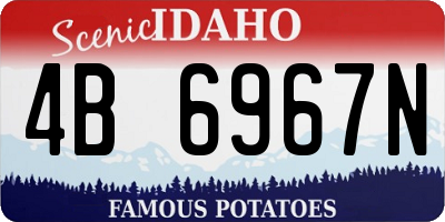 ID license plate 4B6967N