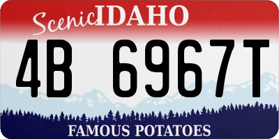 ID license plate 4B6967T
