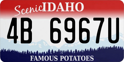 ID license plate 4B6967U