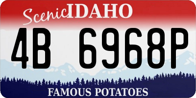 ID license plate 4B6968P
