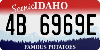 ID license plate 4B6969E