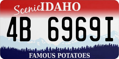 ID license plate 4B6969I