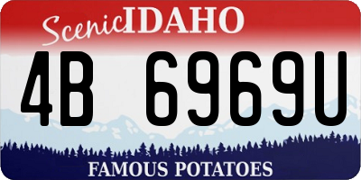 ID license plate 4B6969U