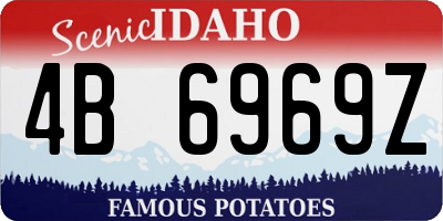 ID license plate 4B6969Z