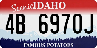 ID license plate 4B6970J