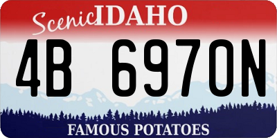 ID license plate 4B6970N
