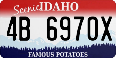 ID license plate 4B6970X