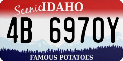 ID license plate 4B6970Y