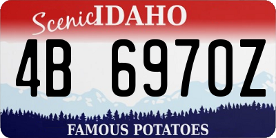 ID license plate 4B6970Z