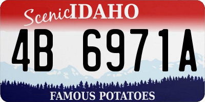 ID license plate 4B6971A